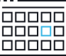 a black and blue calendar on a black background