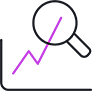 Illustration Of A Line Chart With A Magnifying Glass Inspecting The Data Line