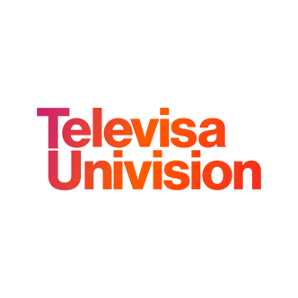 A Univision television logo featuring the words "television" with SDVI and TMT insights