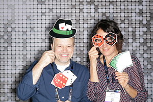 A Man And A Woman Posing For A Picture At NAB 2024