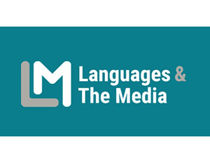 the language and the media logo