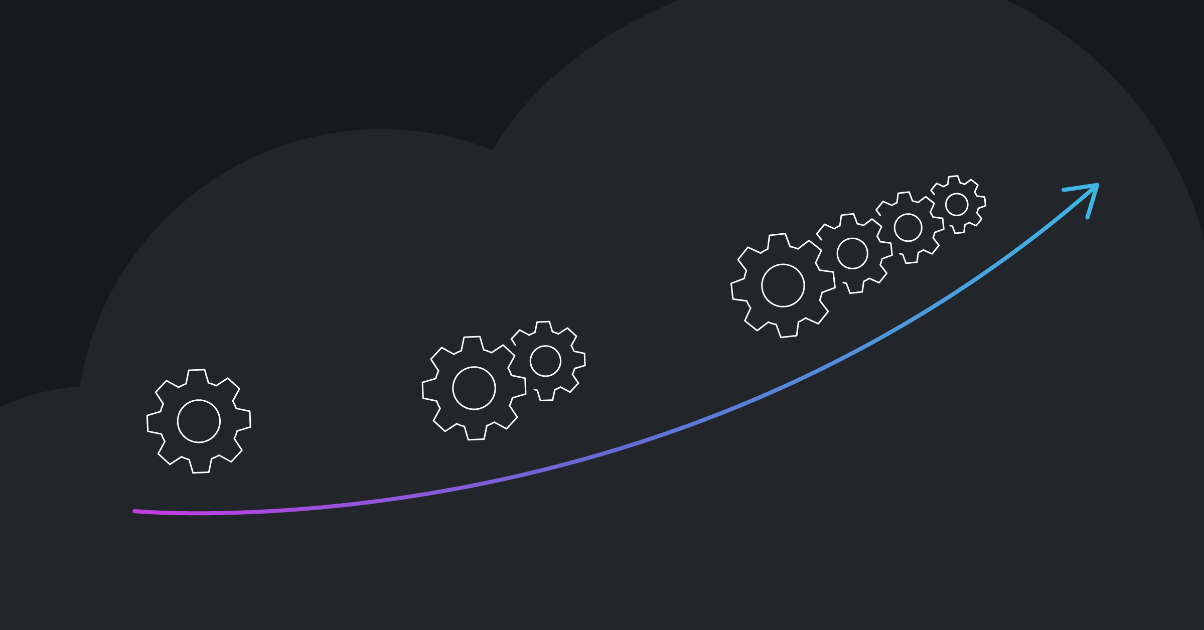 Line Drawing Of A Cloud With Gears Coming Out Of It