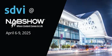 large building with a sign that says nabshow, showcasing Media Supply Chain Transformation