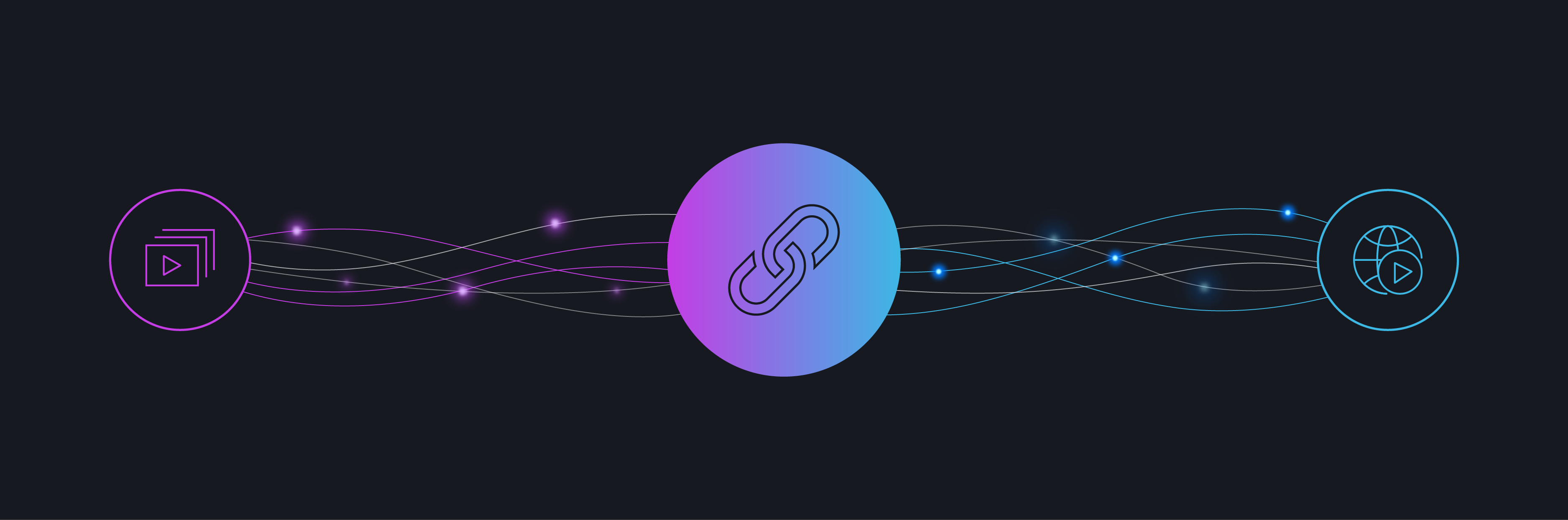 black background with a purple and blue circle