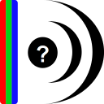 television screen with a question mark on it