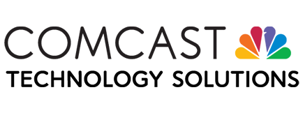 comcast logo displayed prominently against a black background