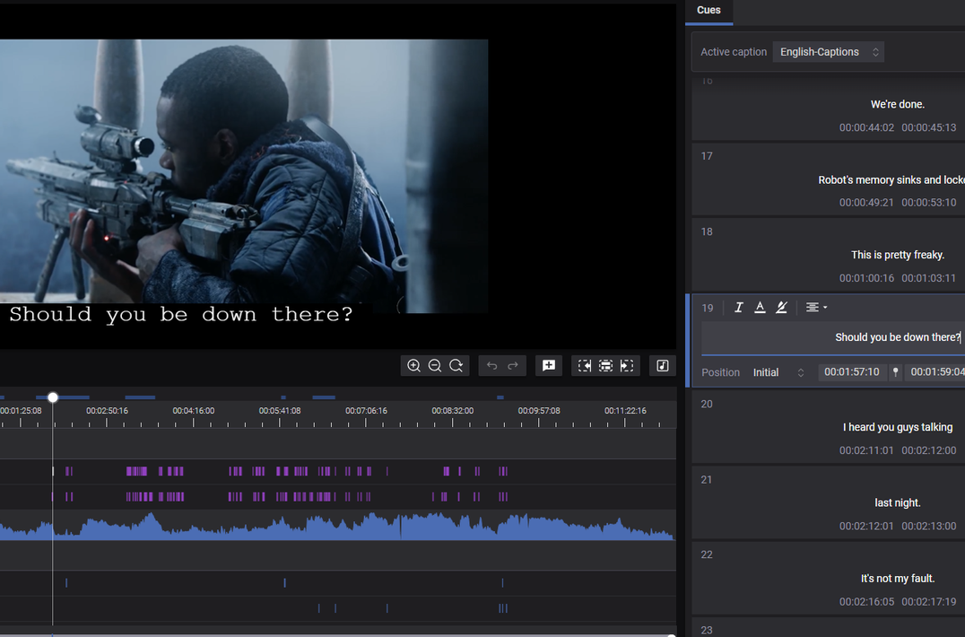 screen shot of a movie being viewed on a computer