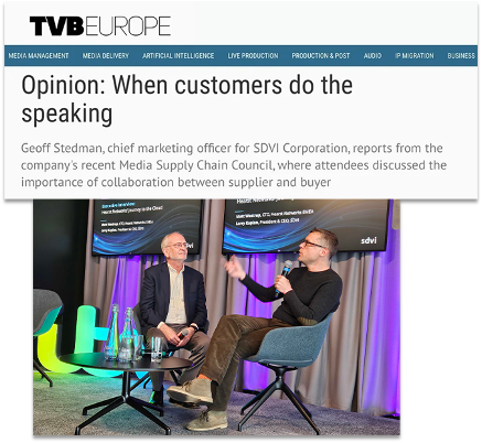 Image of SDVI Customer interview at 2025 TVBEurope
