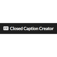 close up of a black and white sign with the words closed caption creator