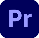 blue square with the word pr on it