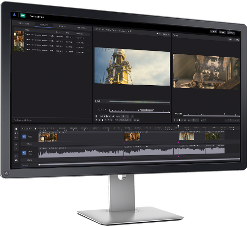 computer monitor displaying a video related to rally access