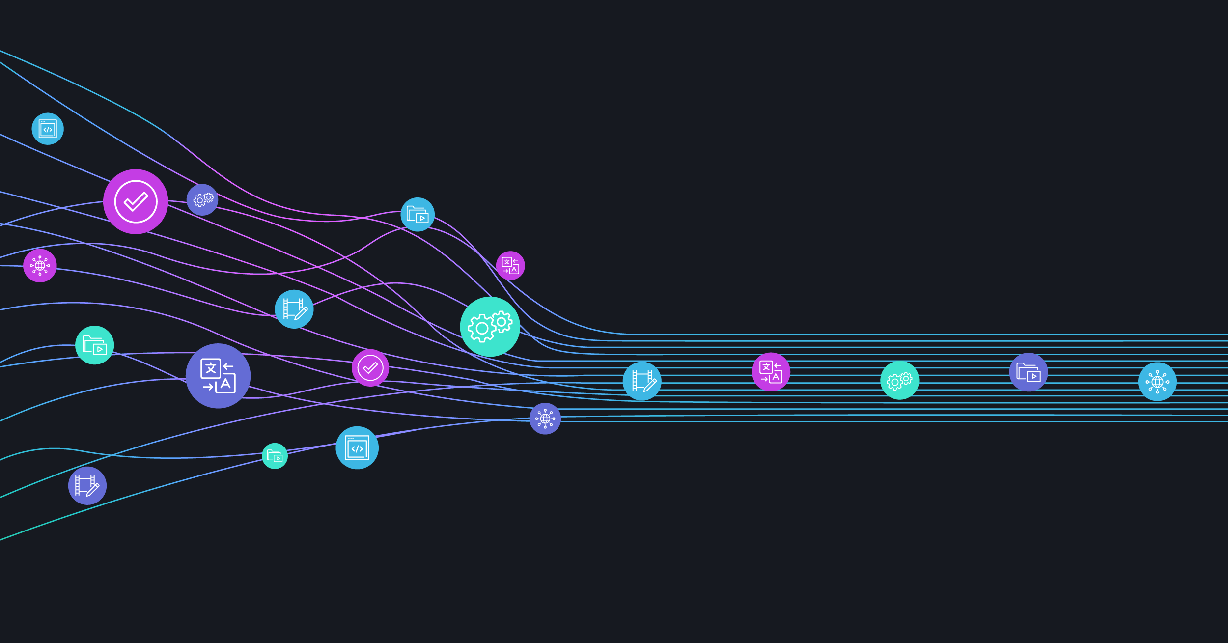 computer generated image of a string of lights