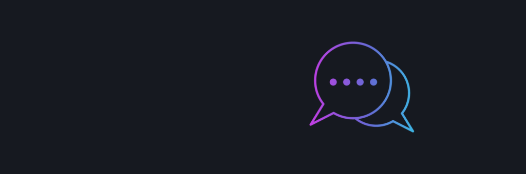 long black box with generic speech bubbles