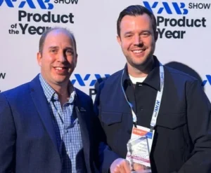 Image of Iyuno receiving NAB Product of the Year Award
